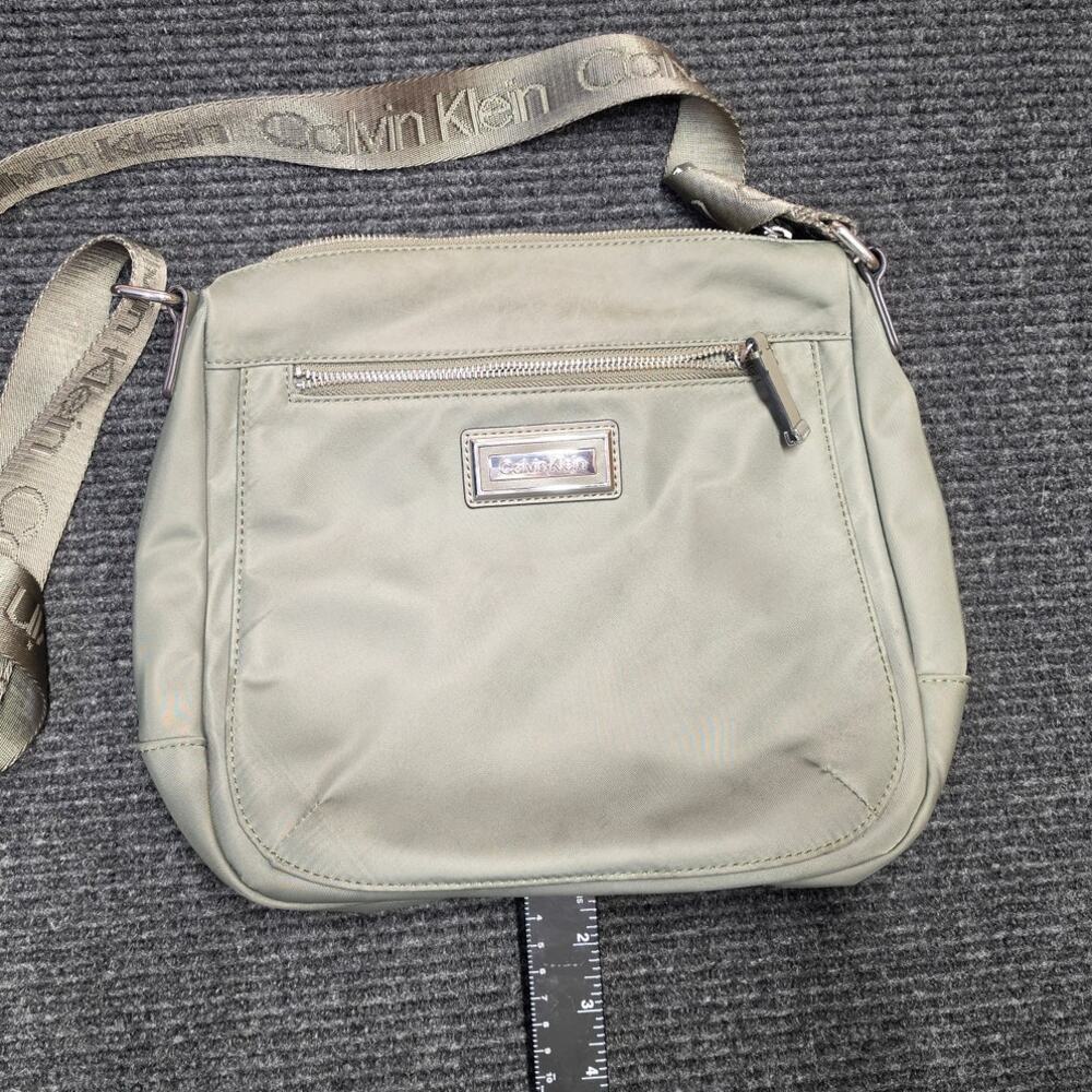 Calvin Klein Gray Nylon Crossbody Messenger Bag